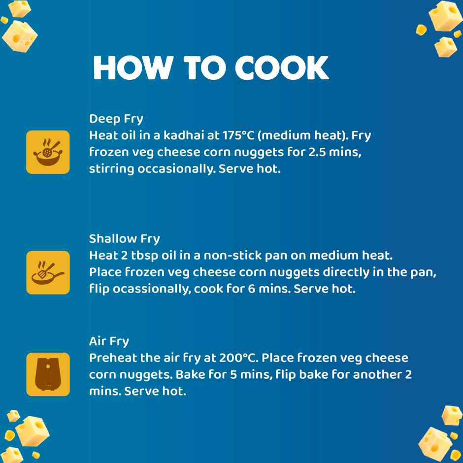 Godrej Yummiez Cheese Corn Nuggets | Frozen Snack | With Melting Cheese