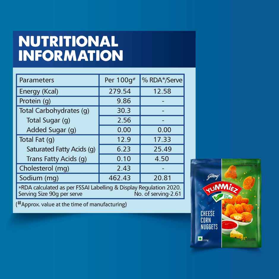 Godrej Yummiez Cheese Corn Nuggets