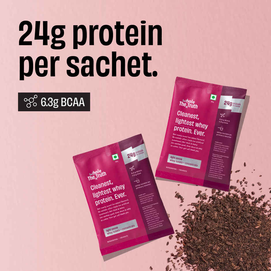 The Whole Truth Light Cocoa Whey 24G Protein Pack of 6