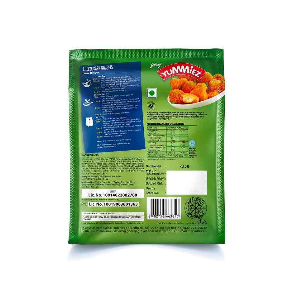 Godrej Yummiez Cheese Corn Nuggets