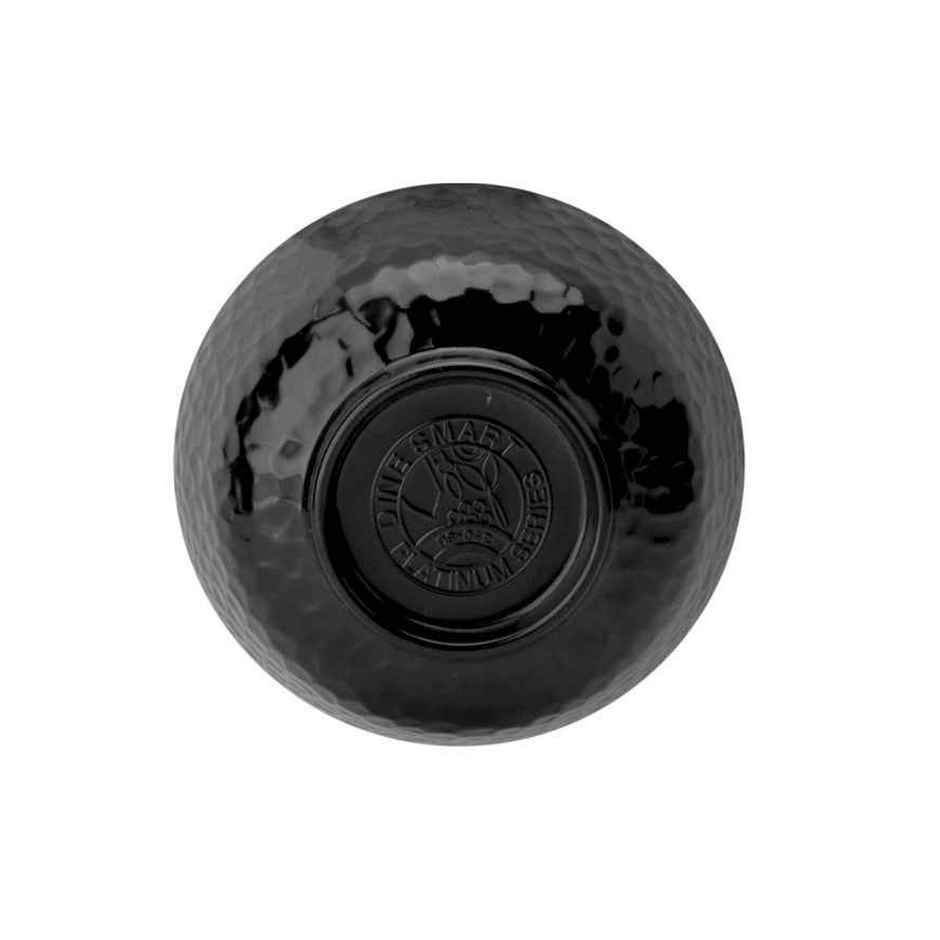 BAY6 Hammer Series Round Melamine Round Serving Bowl -6.5" - Black - Set of 2