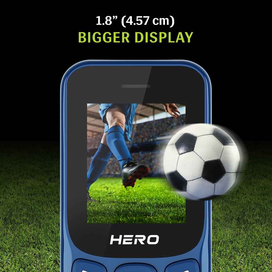 Lava Hero Shakti 2025 Dual Sim Keypad Mobile | 1.8" Display | 800 mAh Battery | Dark Blue