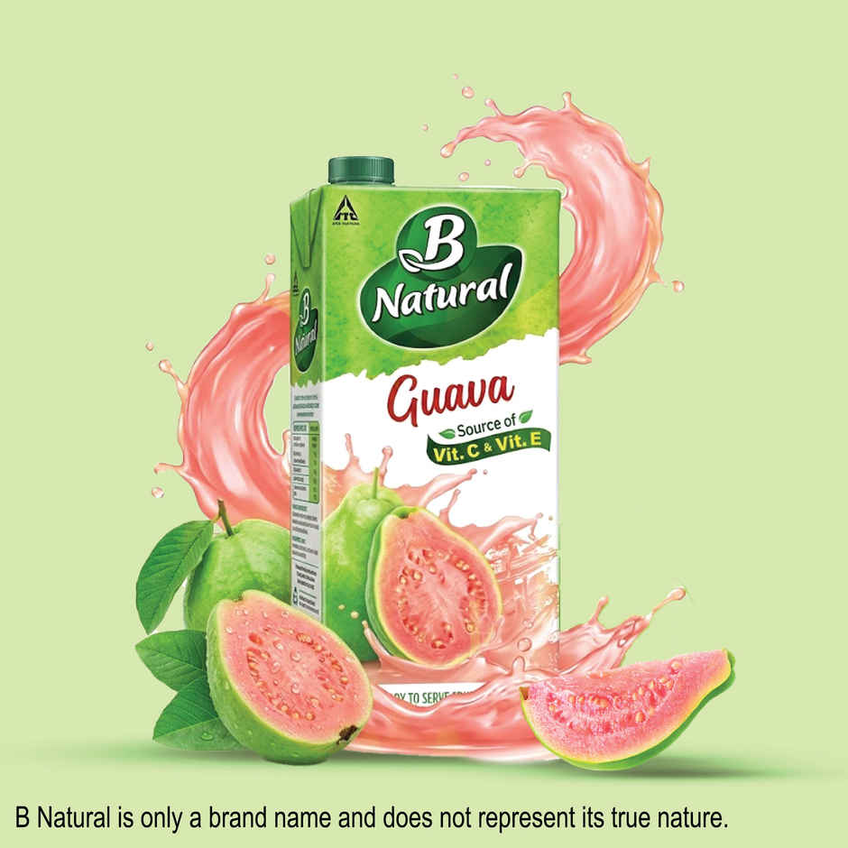 B Natural Guava Juice, Vitamin C & E