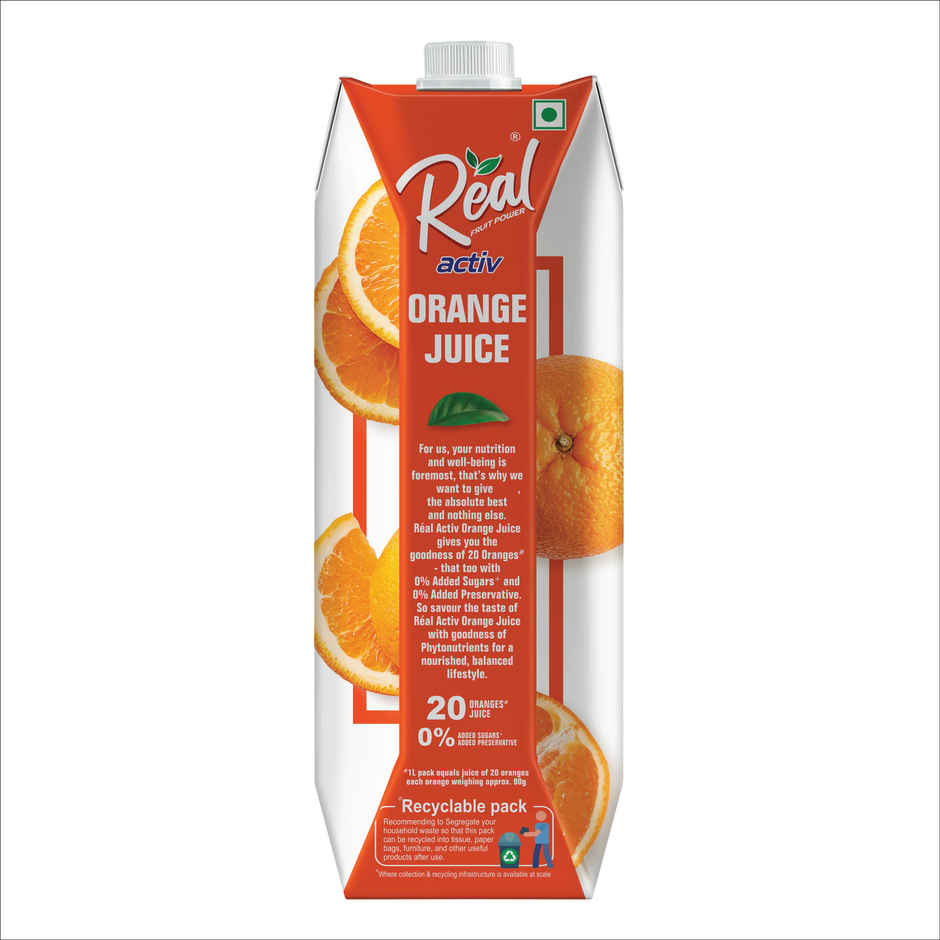 Real Activ Orange Juice | No Added Sugars & Preservatives