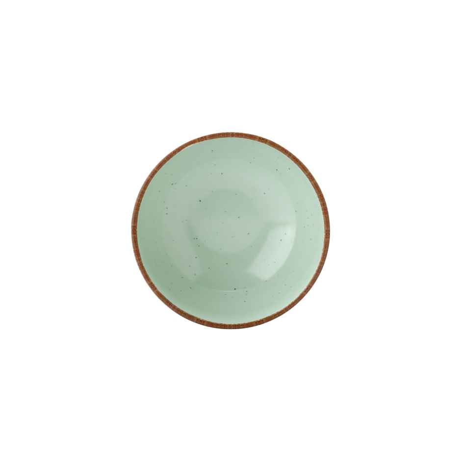 BAY6 Minto Series Round Melamine Veg/Curry Bowl -4.5"-GREEN SPEAKLESpeckle -Set of 2