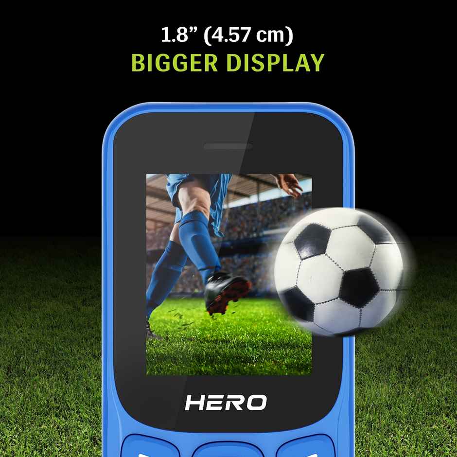 Lava Hero Shakti 2025 Dual Sim Keypad Mobile | 1.8" Display | 800 mAh Battery | Pepsi Blue