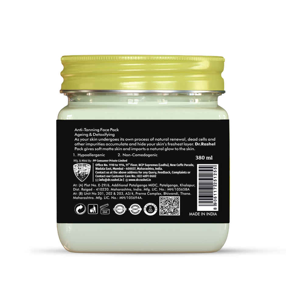 De-Tan Face Pack for Skin with Walnut and Clove Extracts Tan Removal Formula