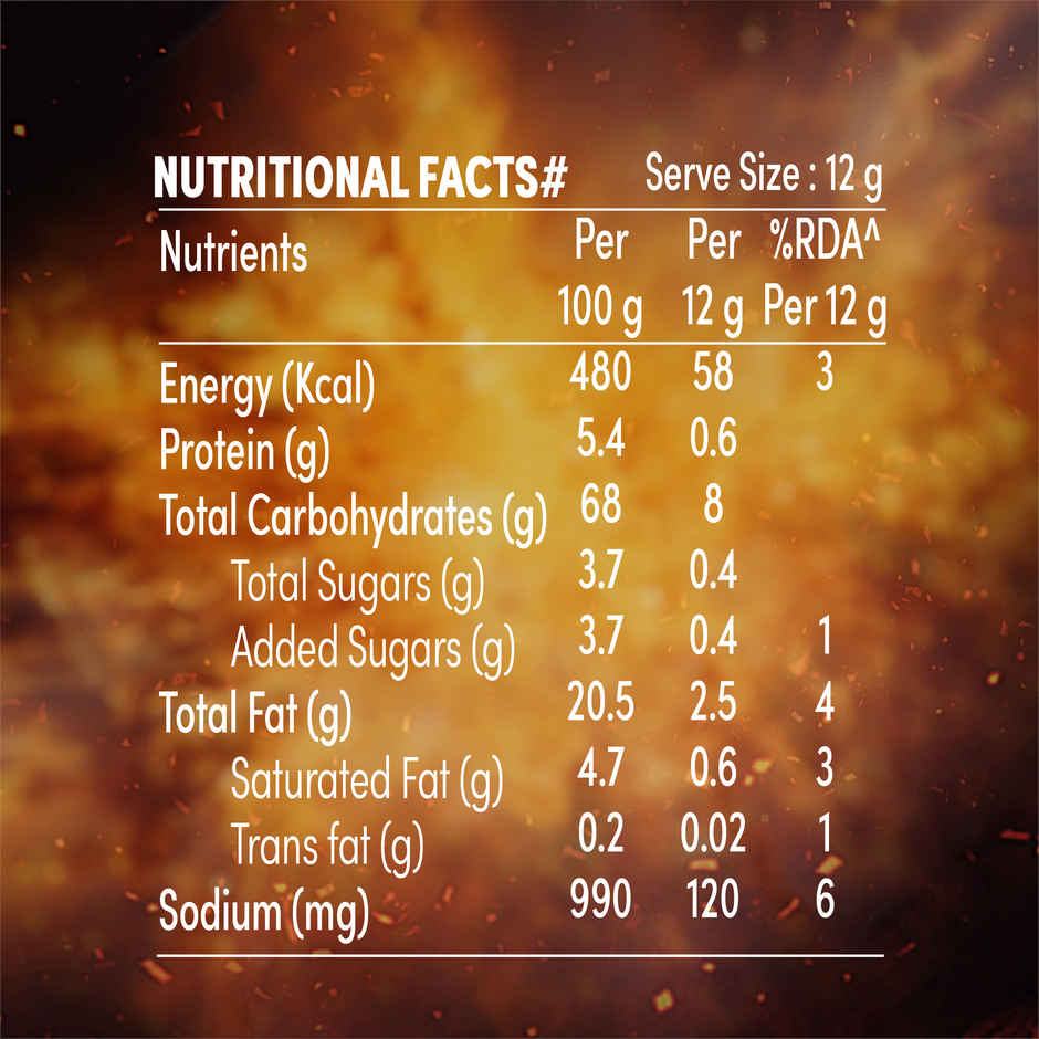 Too Yumm Smoking Hot Bhoot Karare, 60% Less Saturated Fats, No Palm Oil Healthy Crisps Namkeen