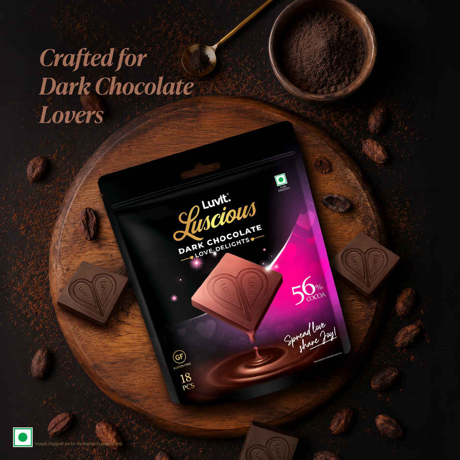 LuvIt Luscious Love Delights Dark Chocolate Bar