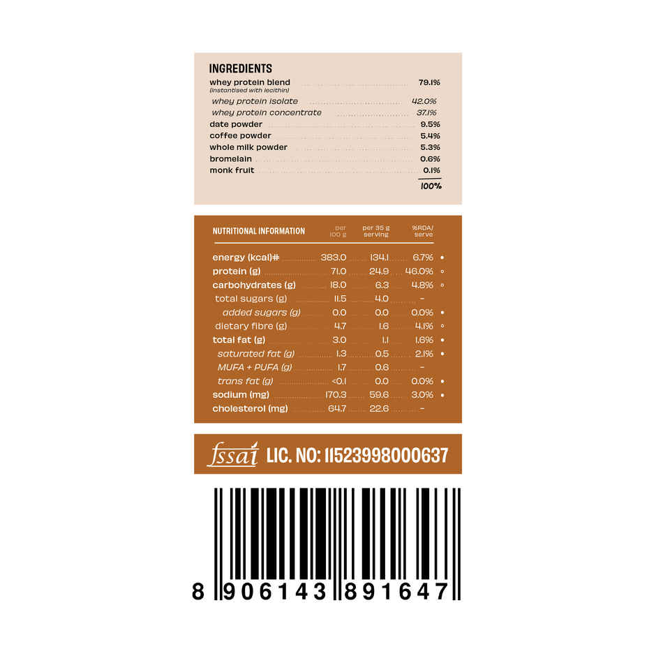 The Whole Truth Whey Protein Powder Cold Coffee (24g Protein Per Scoop)