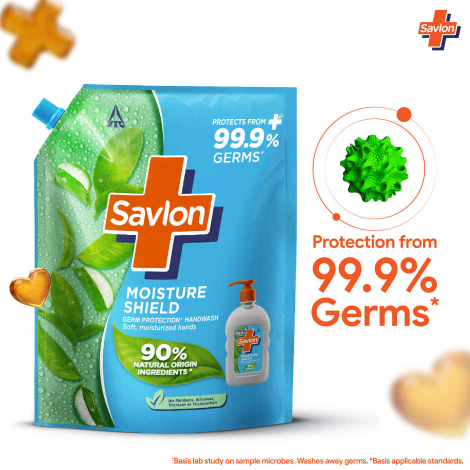 Savlon Moisture Shield Handwash Refill Pack 1.3L| For soff hands| Value Pack