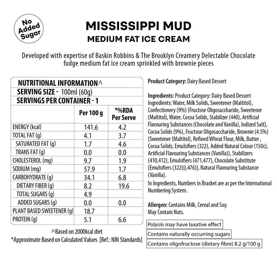 Baskin Robbins The Brooklyn Creamery Mississippi No Sugar Ice Cream Cup