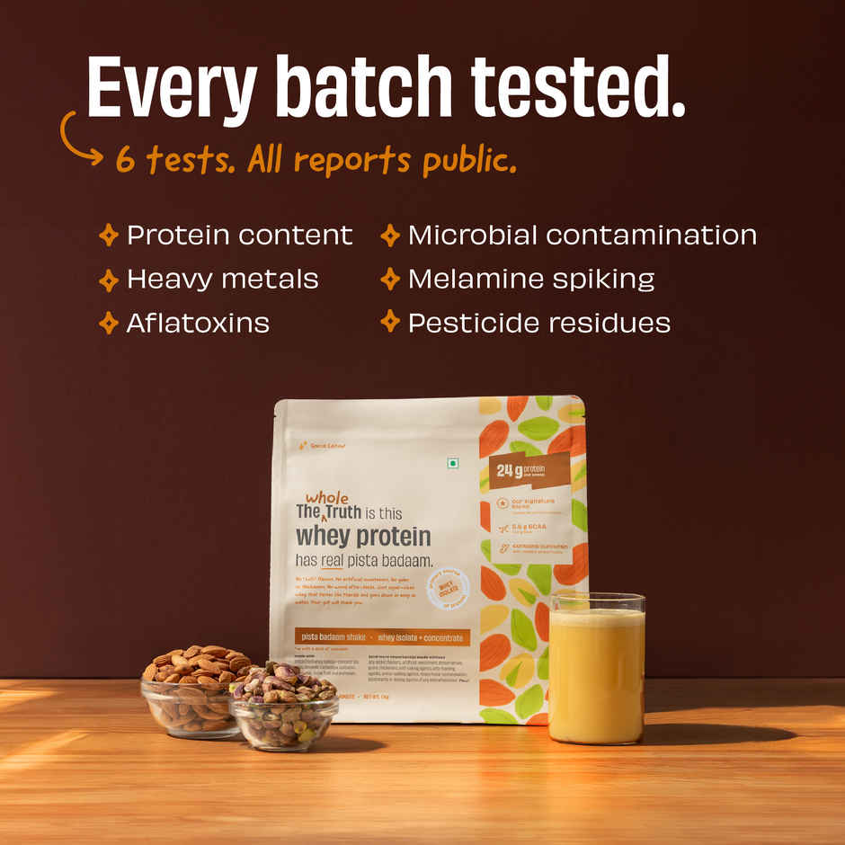 The Whole Truth Whey Protein Powder Pista Badaam Shake (24g Protein Per Scoop) Combo