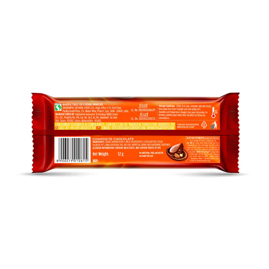 Luvit Luscious Roasted Almond Chocolate Bar