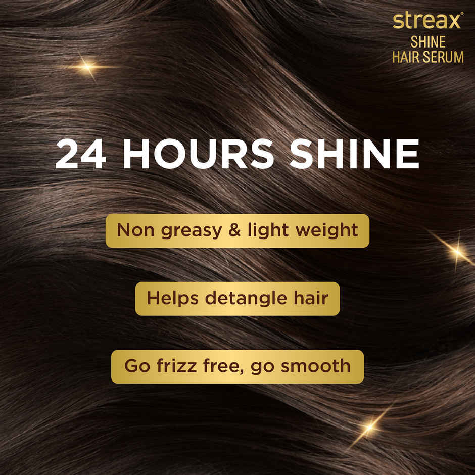 Streax Hair Serum Vitalized with Walnut Oil, For Hair Smoothening & Shine, For Dry & Frizzy Hair