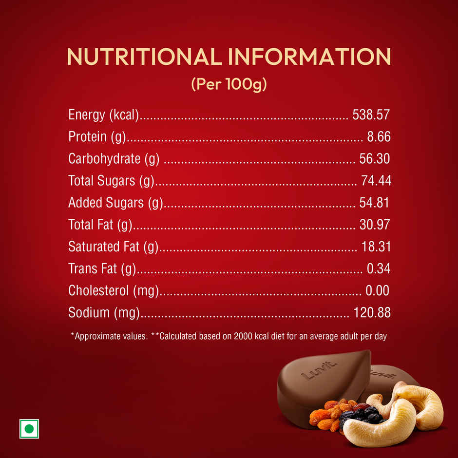 Luvit Luscious Fruit & Nut Chocolate Bar