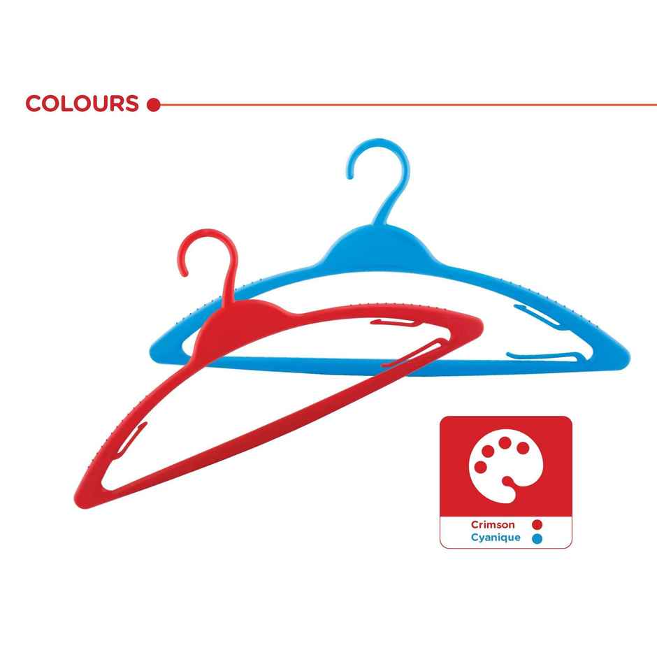 Happy To Hang 6+6 Piece Polypropylene Hanger, Red And Blue (Buy 1 Get 1 Free)