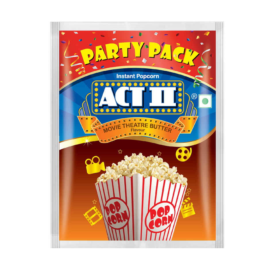 ACT II Instant Popcorn - Movie Theatre Butter, Buy 2 Get 1 free offer, Party Pack, Hot & Fresh in 3 mins