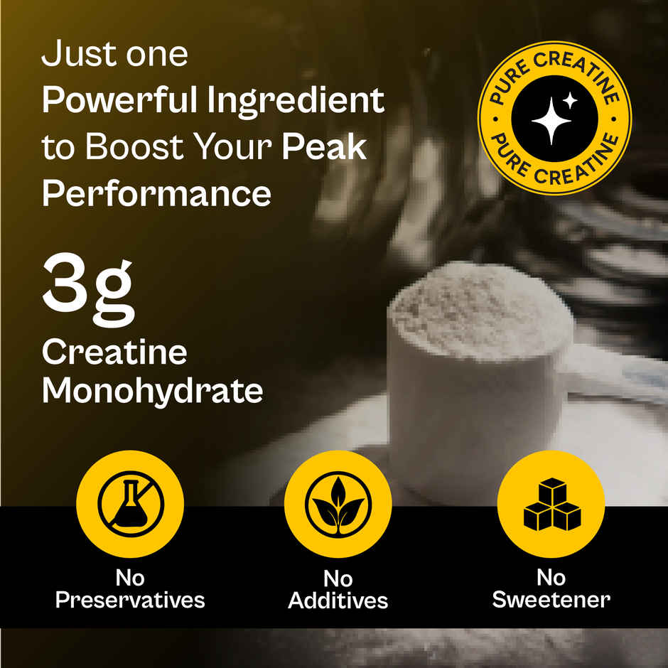 Tata 1mg Creatine Monohydrate | Each Batch tested DCT& DHT Safe | Fast Absorption | Unflavoured