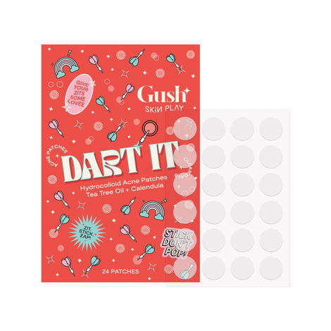 Gush Beauty Dart It Hydrocolloid Pimple Patches | For Healing Acne, Zits and Blemishes | Transparent