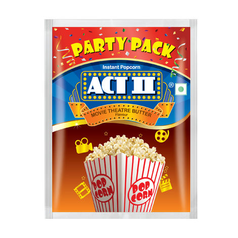 ACT II Instant Popcorn - Movie Theatre Butter, Buy 2 Get 1 free offer, Party Pack, Hot & Fresh in 3 mins