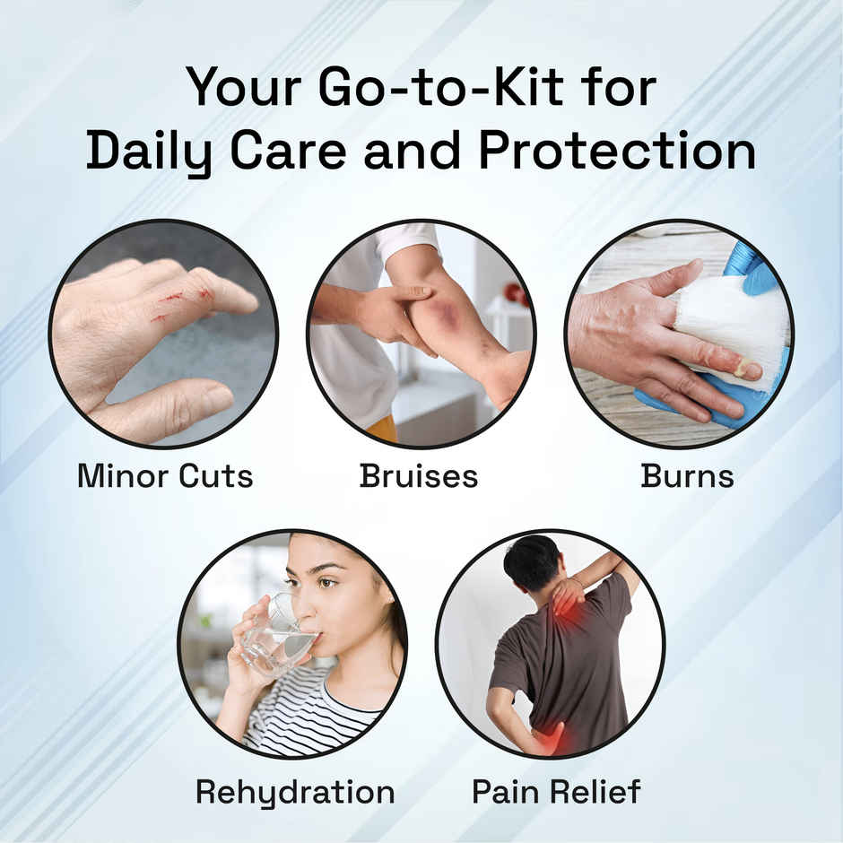 Tata 1mg First Aid Kit | Home - Sports and Fitness - Vehicle - Workplace