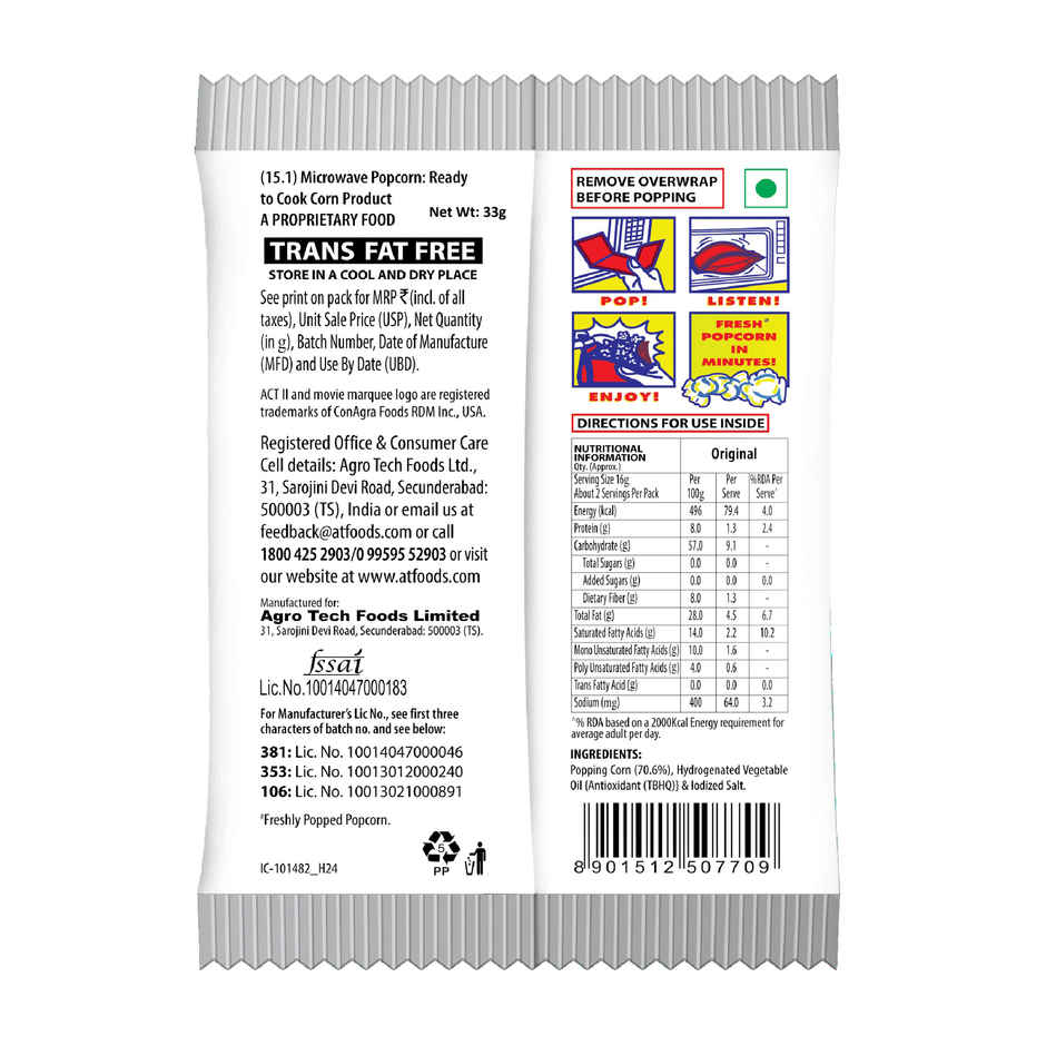 Act II Microwave Popcorn | Original, Big Pack, Hot & Fresh in 3 mins