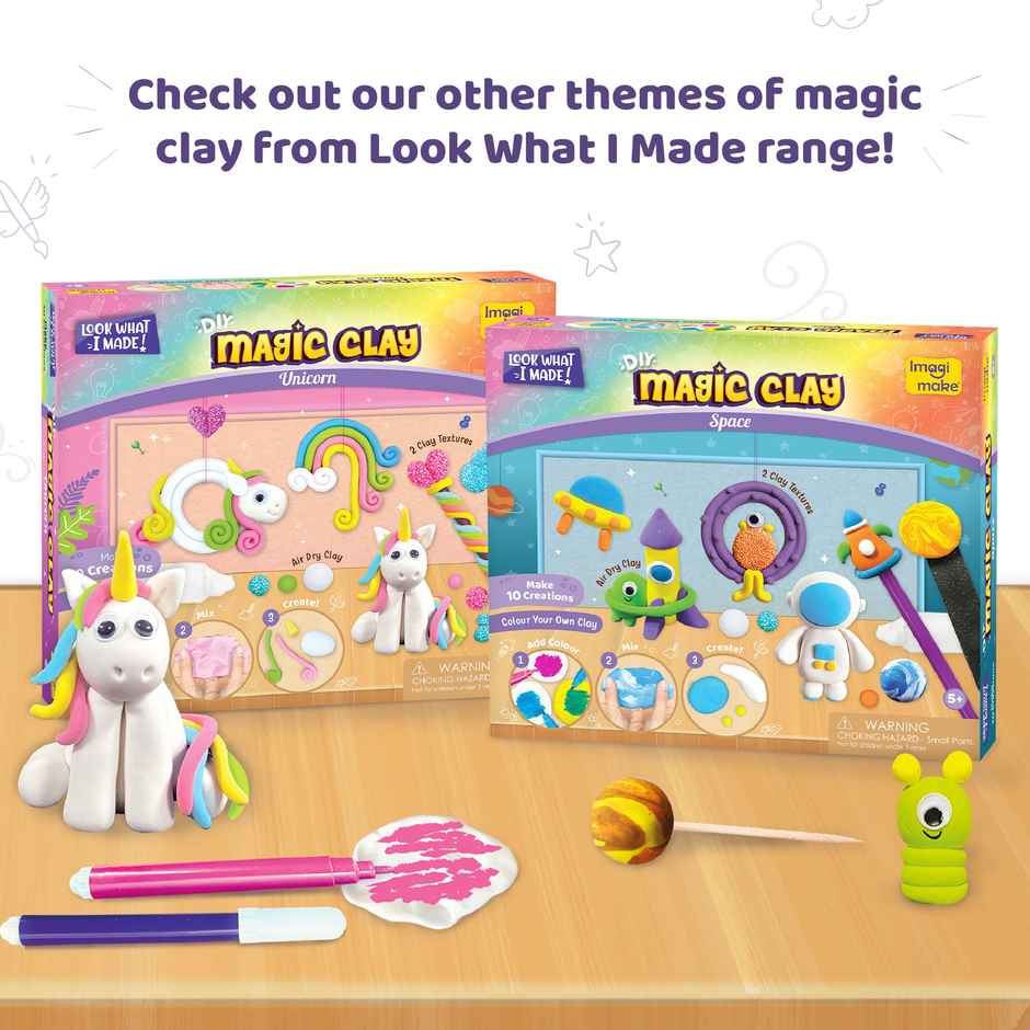 Imagimake Magic Clay | Marbling Animals | Creative Art Toy | Modeling Set for Kids