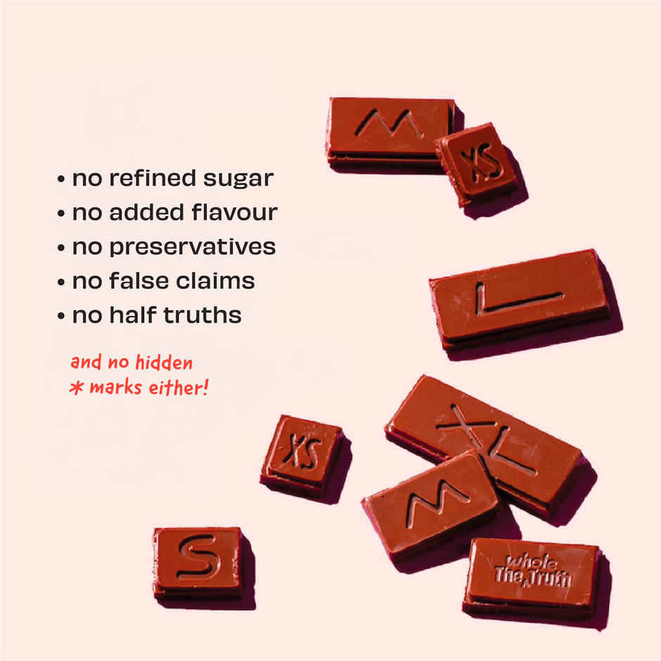 The Whole Truth Dark Cocoa Bar-  55% Dark | 80 g | Sweetened with dates