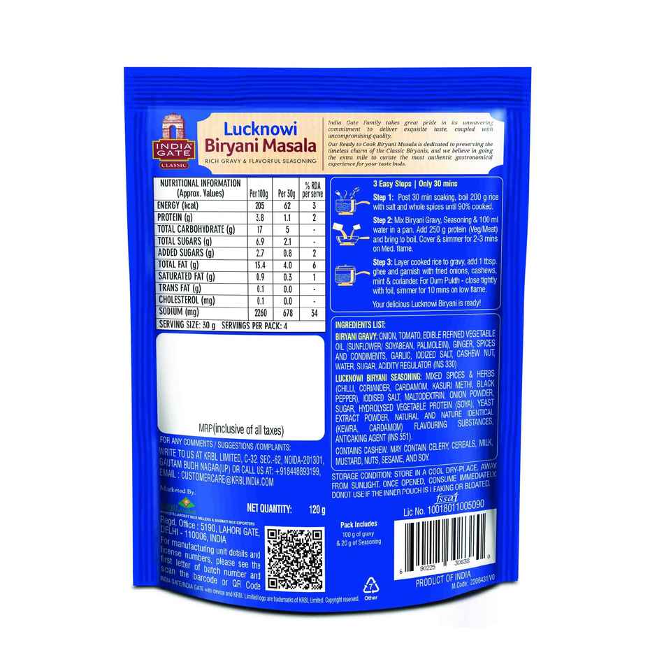 India Gate Classic Lucknowi Biryani Masala