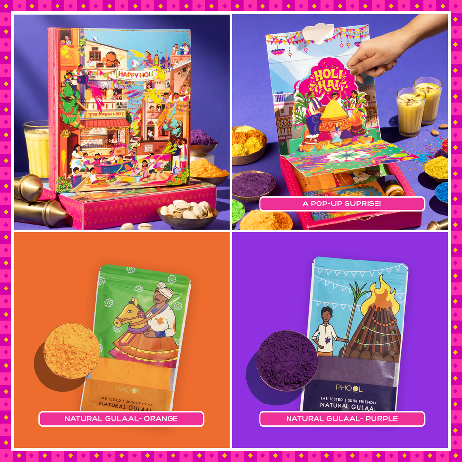Holi Mohalla Pop-up Gulal Box | Phool