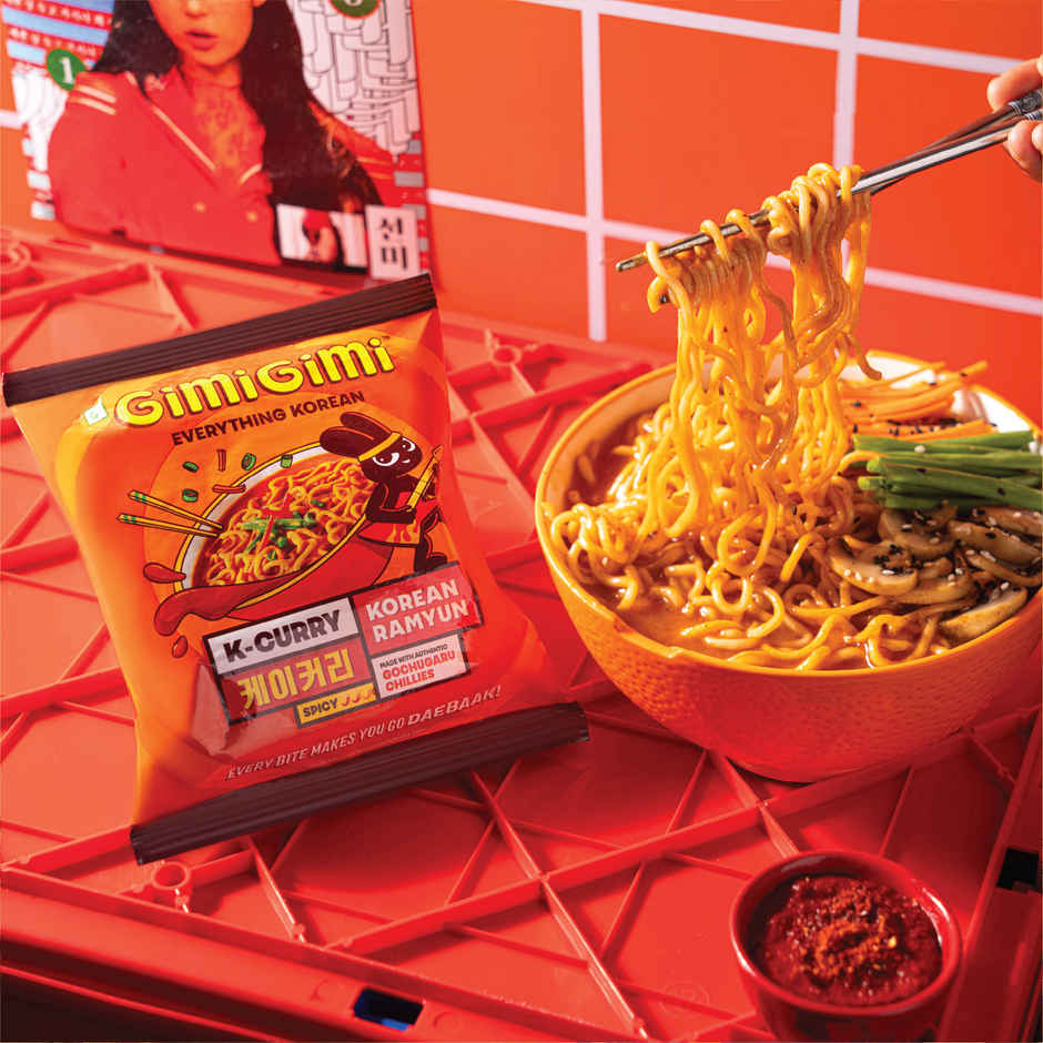 Gimi Gimi - K Curry - Veg Korean Ramen Noodles