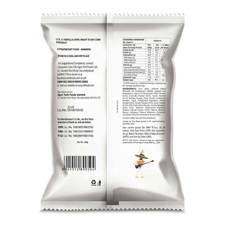 ACT II Nachoz Jalapeno, Tortilla Chips, Ready to Eat Snacks Combo