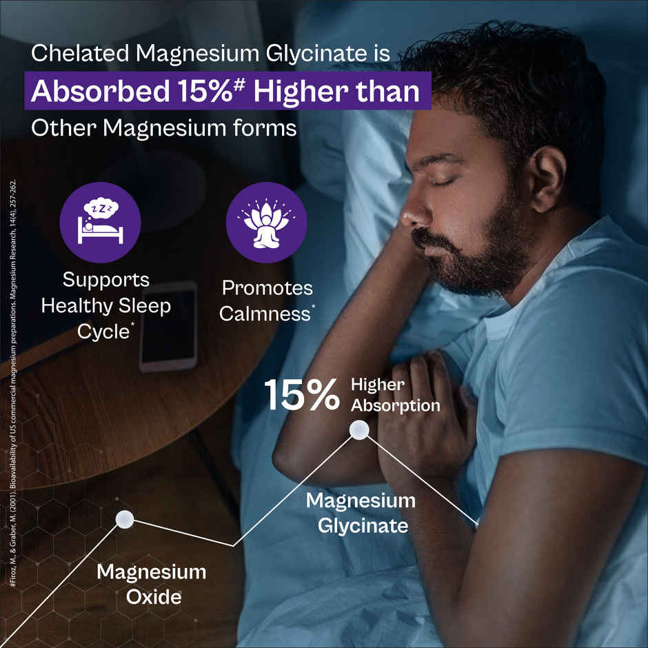 Tata 1Mg Magnesium Glycinate Tablets | High Absorption Chelated Form For Muscle Recovery