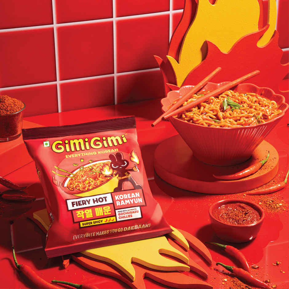 Gimi Gimi - Fiery Hot - Veg Korean Ramen Noodles