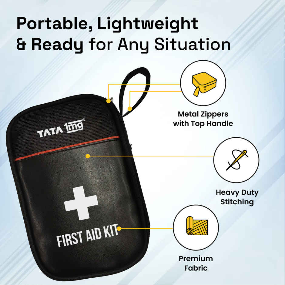Tata 1mg First Aid Kit | Home - Sports and Fitness - Vehicle - Workplace