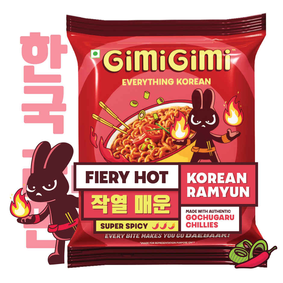 Gimi Gimi - Fiery Hot - Veg Korean Ramen Noodles