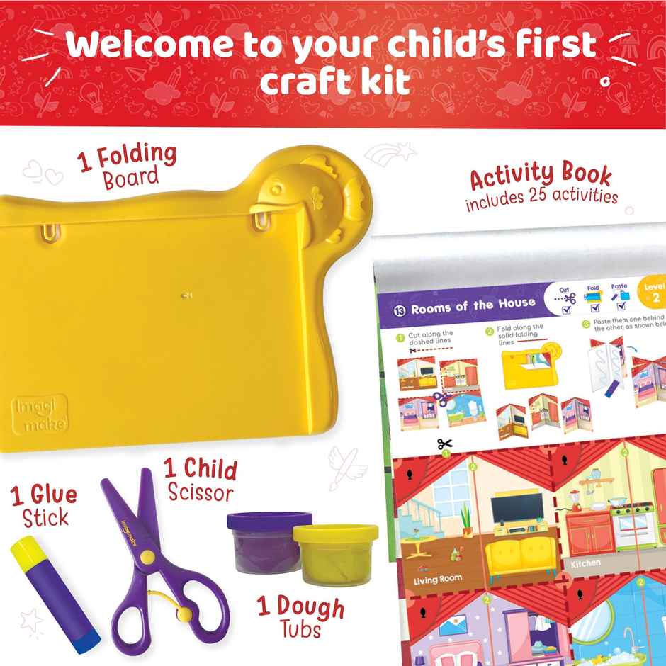 Imagimake DIY My First Craft Kit - Art & Craft Toys | Birthday Gifting for Kids (3+ Years)