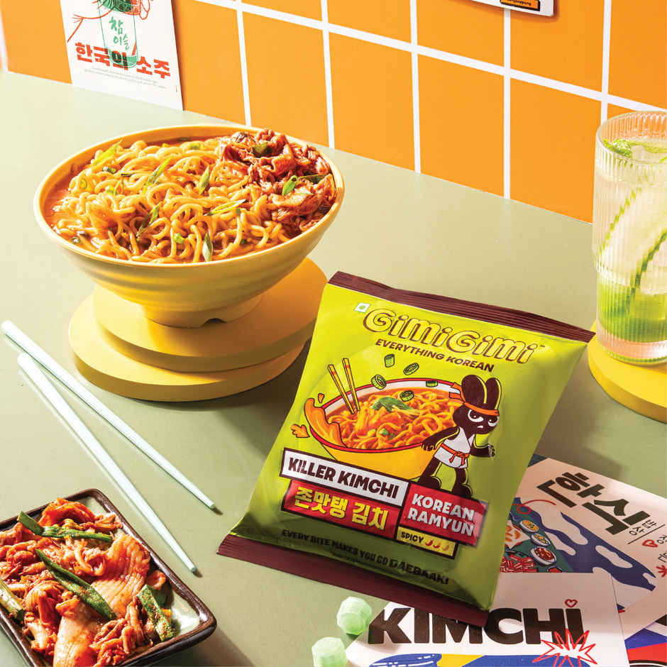 Gimi Gimi - Killer Kimchi - Veg Korean Ramen Noodles