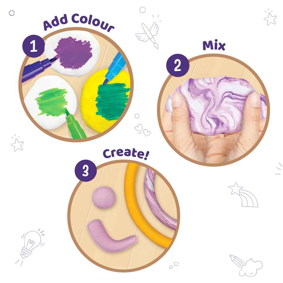 Imagimake Magic Clay | Marbling Animals | Creative Art Toy | Modeling Set for Kids