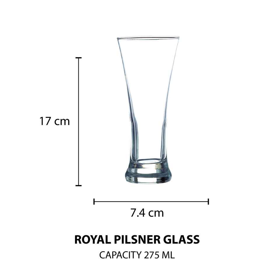 Royal Pilsner Glass Set | Barware Essential | 275 ml | Sanjeev Kapoor