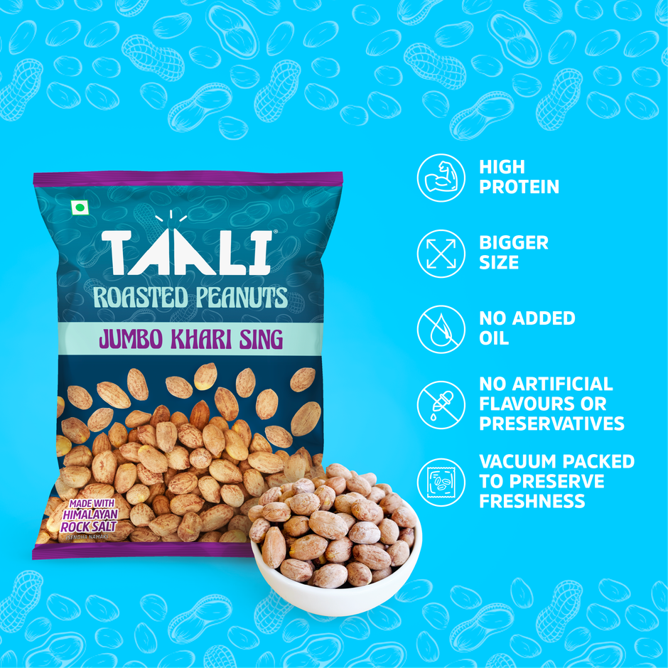 Taali Jumbo Khari Sing with Himalayan Rock Salt, Roasted Peanuts, No Palm Oil