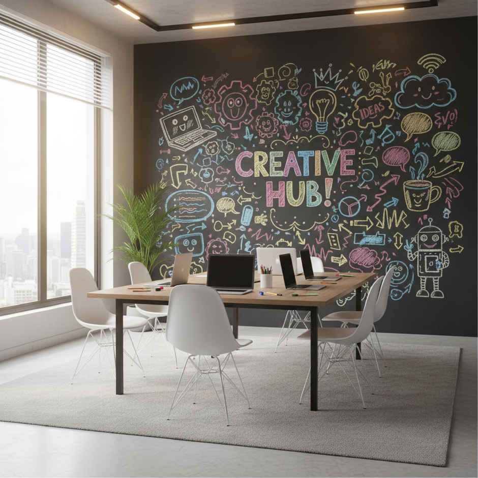 Yajnas Premium Blackboard Sticker | Self-Adhesive Chalkboard Wall Sticker | For Home, Office & Kids