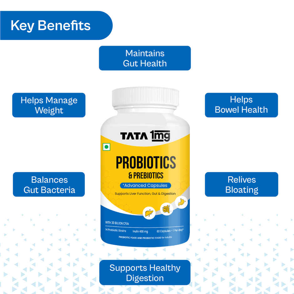 Tata 1mg Probiotics 30 Billion Cfus+ 60 Capsules