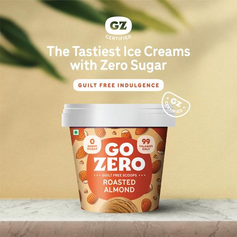 Go Zero Roasted Almond Low Calorie Guilt Free Icecream Cup