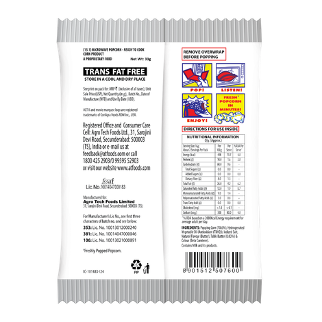 ACT II Microwave Popcorn - Butter, small pack, Hot & Fresh in 3 mins
