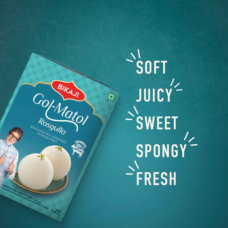 Bikaji Gol-Matol Rasgulla | Soft & Juicy Sweet