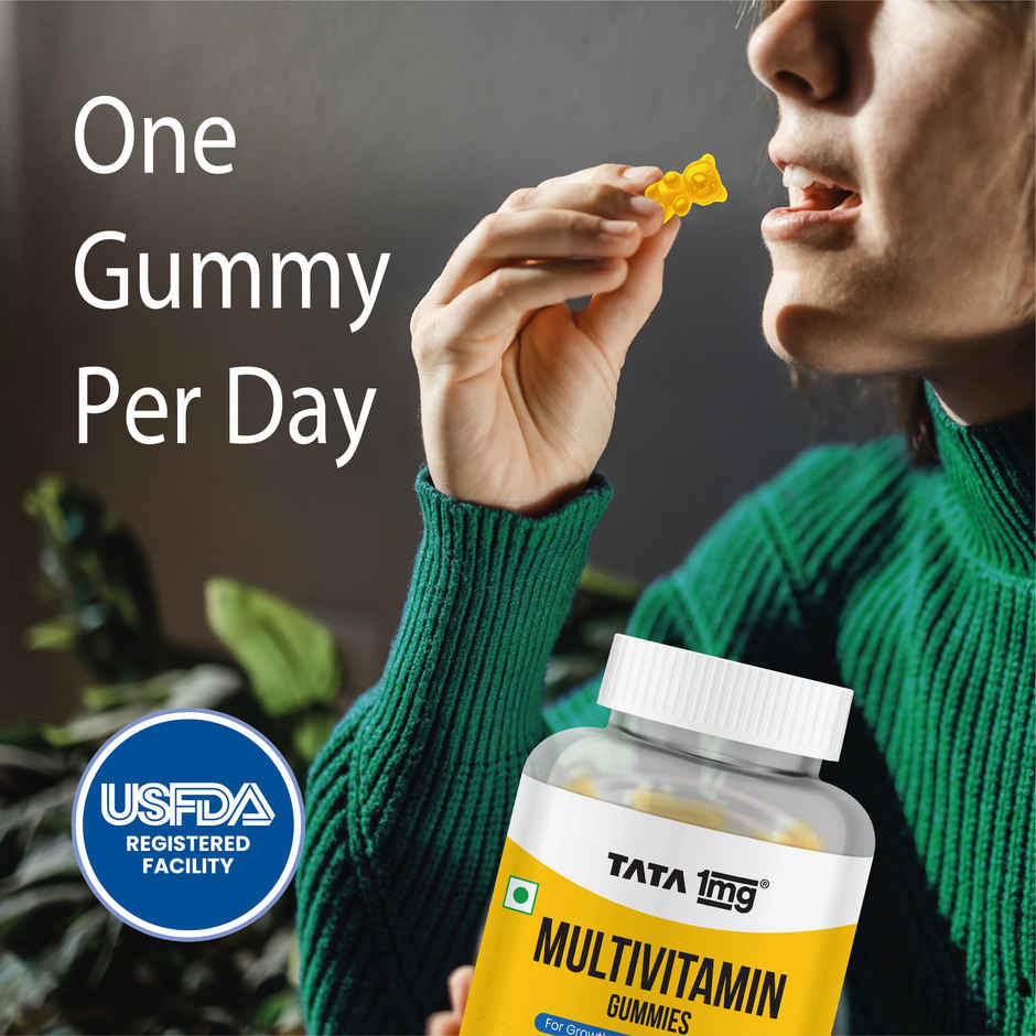 Tata 1mg Multivitamin Gummies Zinc Magnesium Folic Acid Immunity Energy