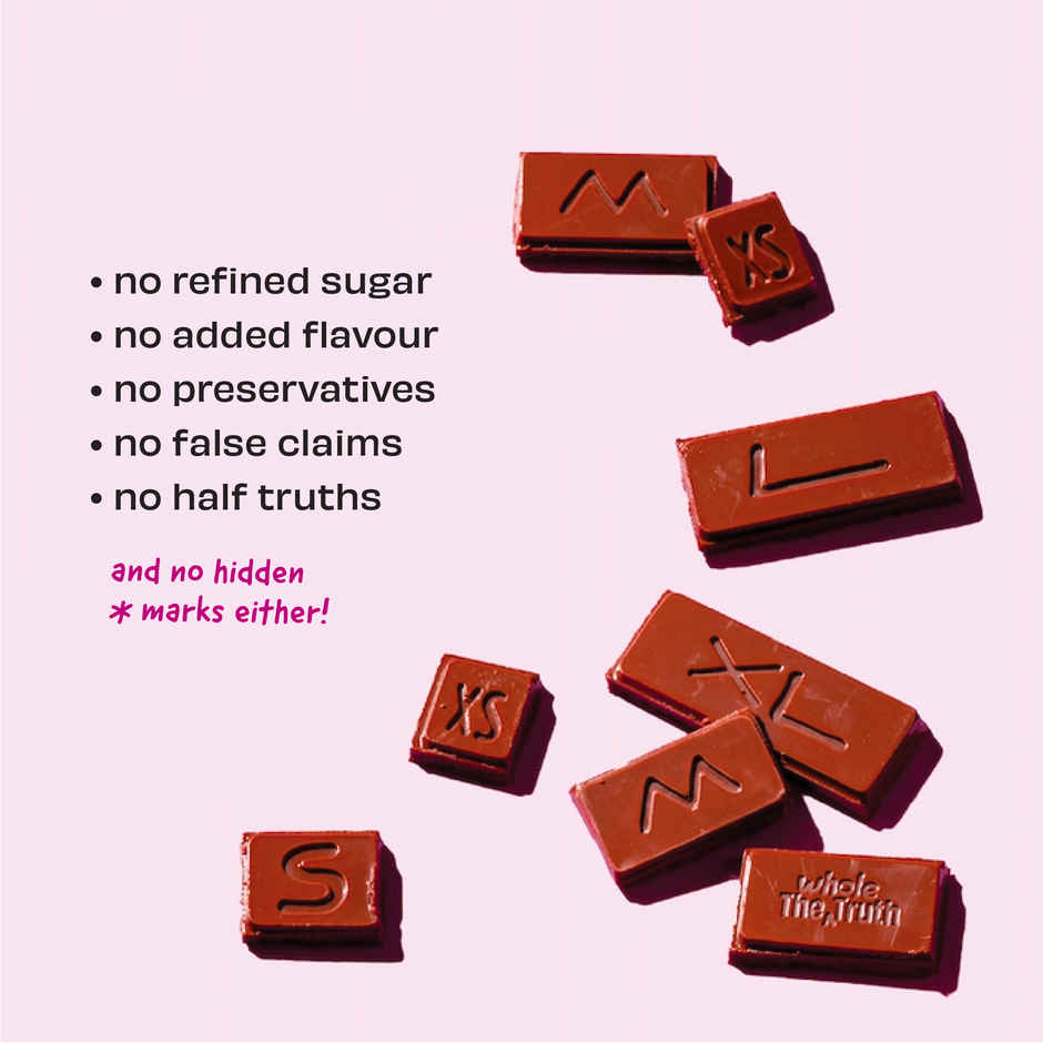 The Whole Truth Dark Cocoa Bar - Hazelnut | 80 g | Sweetened with dates