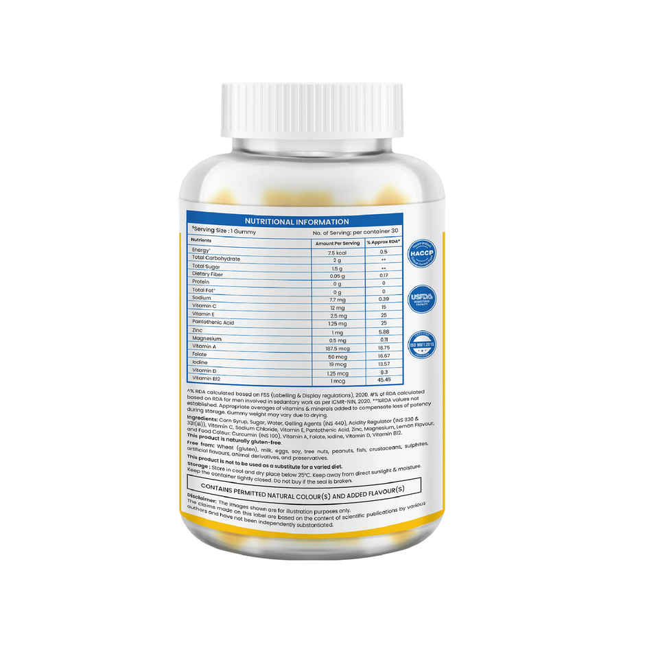 Tata 1mg Multivitamin Gummies Zinc Magnesium Folic Acid Immunity Energy